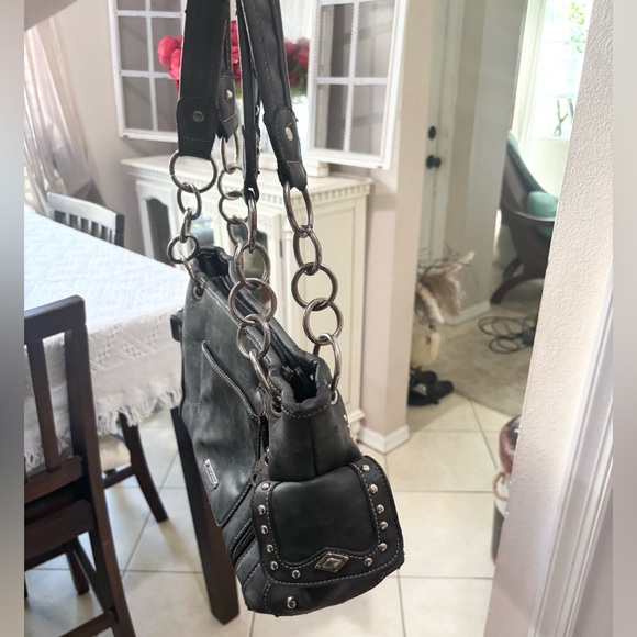 Montana West Skull Multicolored Rhinestone Shoulder Bag - Picture 5 of 10